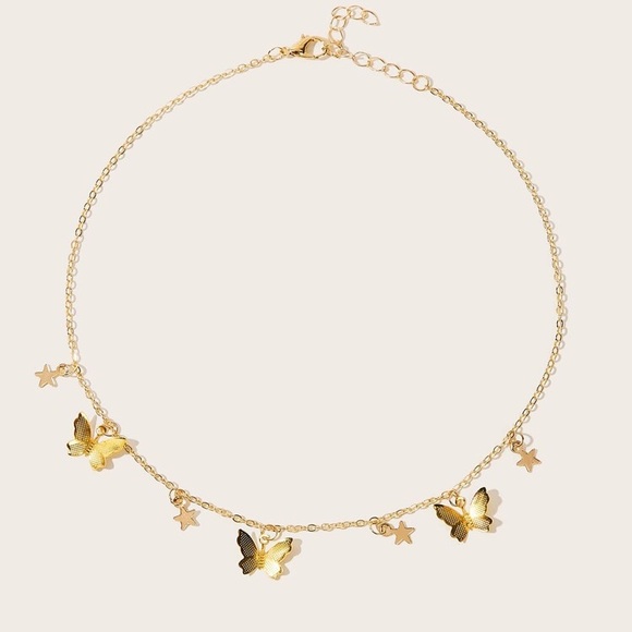 Gold Butterfly Necklace - Picture 2 of 3